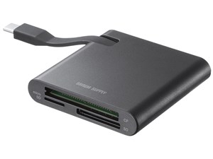 サンワサプライ SD4.0 UHS-II 対応 Type-C カードリーダー ADR-3TCML41BK