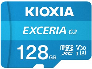 KIOXIA キオクシア EXCERIA G2 microSDXC 128GB Class10 UHS-I U3 A1 V30 LMEX2L128GG2【ネコポス便配送制限12点まで】 商品画像1：秋葉Direct