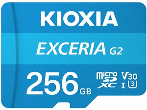 KIOXIA キオクシア EXCERIA G2 microSDXC 256GB Class10 UHS-I U3 A1 V30 LMEX2L256GG2【ネコポス便配送制限10点まで】 商品画像1：秋葉Direct
