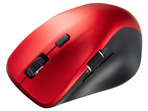 MA-BBS523R (レッド) 静音Bluetoothマウス (サイドホイール付き・5ボタン)