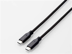 エレコム USB-C ケーブル ( Type C to C ) 1.5m PD 100W 断線しにくい ナイロンメッシュ マグネット内蔵 商品画像1：リコメン堂