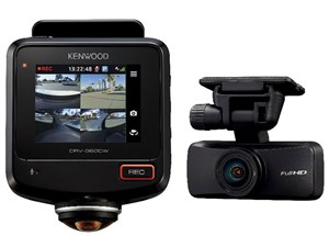 DRV-G60CW ケンウッド 360°撮影対応 2カメラ ドライブレコーダー 360°+リアカメラ microSDカード(64GB)付属【当日発送可】 商品画像1：ドライブマーケット