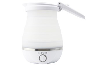ドリテック【dretec】0.6L トラベルケトル ホワイト 折りたためるケトル 100･･･