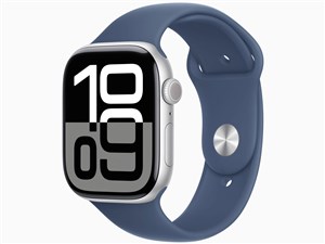 Apple Watch Series 10 GPSモデル 46mm MWWM3J/A [シルバー・デニムスポーツ･･･