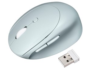 MA-EWBBS522BL (ブルー) 静音ワイヤレス コンボ 小型エルゴノミクスマウス (･･･
