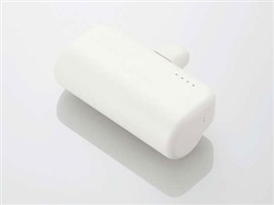 エレコム 直挿し モバイルバッテリー DE-C59L-5000SWH　シルバーホワイト Lightning　5000mAh 新品 送料無料 商品画像1：あるYAN