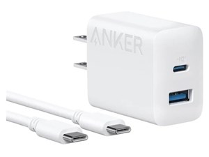 Anker Charger (20W、2-Port) with USB-C & USB-C ケーブル B2348N21 [ホワイ･･･