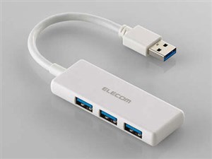 エレコム 【メール便での発送商品】USB ハブ USB3.2 Gen1 (USB-A×3) バスパ･･･