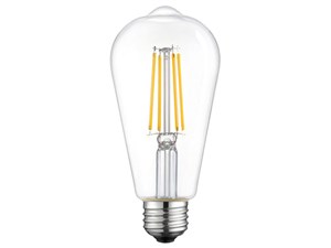 東芝【TOSHIBA】E26口金 LED調光フィラメント電球 クリア ST形 60W形相当 電･･･