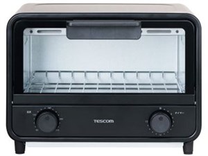 テスコム オーブントースター リベイク 1000W/食パン2枚 ブラック TSB50A-K