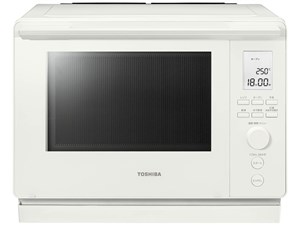 東芝【TOSHIBA】30L 角皿式スチームオーブンレンジ ミルキーホワイト 石窯ド･･･