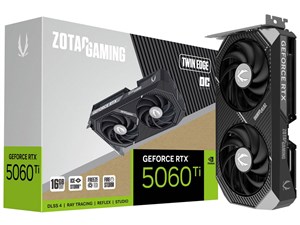 ZOTAC GAMING GeForce RTX 5060 Ti 16GB Twin Edge OC ZT-B50620H-10M [PCIEx･･･