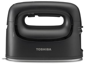 東芝【TOSHIBA】コードレス衣類スチーマー La・Coo-S ストーンブラック ラク･･･