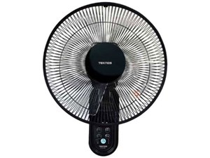TEKNOS 30cm壁掛け扇風機 フルリモコン 黒 フラットガード ACモーター KI-W30･･･