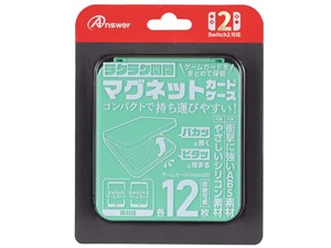 アンサー【ゲーム周辺機器】Switch2用 マグネットカードケース(ライトグリー･･･