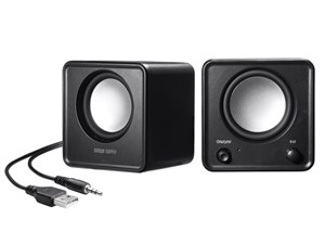 MM-SPL23UBK コンパクトPCスピーカー (USB電源)