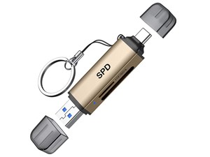 SDカードリーダー USB 3.2 Gen 1 UHS-I DDR200モード Type-C OTG対応 5Gbps ･･･