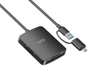 SDカードリーダー USB-C&USB-A 4-in-1 OTG対応 USB 3.2 Gen1 5Gbps UHS-I SDH･･･