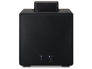 お手入れ簡単! スチーム式加湿器 1.6L 簡単給水 シンプル モノトーン 黒 ブラ･･･