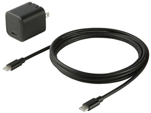 ACA-PD109SETBK USB PD対応キューブ型AC充電器 (PD45W Type-Cケーブル付属)