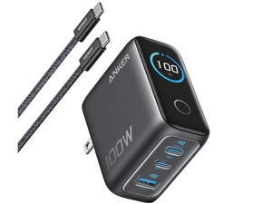 Anker Charger (100W、3 Ports) with USB-C & USB-Cケーブル B121BNZ1 [ダー･･･