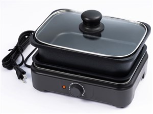 アビテラックス マルチグリル鍋 800W 1.5L 焼肉プレートと深鍋の組み合わせ A･･･