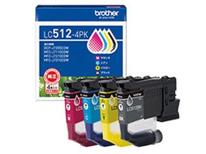 ブラザー ＜ブラザー純正＞インクカートリッジ 4色パック LC512-4PK(ブラック･･･