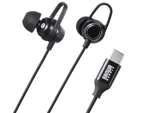 MM-HSTC05BK (ブラック) USB Type-Cイヤホンマイク