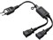 TAP-EX2BKN (ブラック) ACアダプタ専用電源延長コード (2分岐・2P・2個口) 商品画像1：eONE