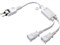 TAP-EX2WN (ホワイト) ACアダプタ専用電源延長コード (2分岐・2P・2個口) 商品画像1：eONE