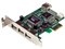 High Speed USB 2.0 4ポート増設PCI Expressカード ロープロファイル対応 外部ポート x3 / 内部ポート x1 PEXUSB4DP 商品画像1：123market