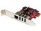 3ポートUSB 3.0/ 1ポートギガビットイーサネット増設PCI Expressインターフェースカード 1x GbE LANカード/3x USB 3.0拡張用PCIeカード PEXUSB3S3GE 商品画像1：123market