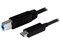 USB 3.1ケーブル 1m ブラック タイプB オス (9ピン) - Type-C/ USB-C オス (24ピン) リバーシブルデザイン USB 3.1 Gen 2 (10 Gbps)規格対応 USB31CB1M 商品画像1：123market