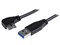 Micro USB 3.0 片側L型スリムケーブル オス/オス L型左向きマイクロUSB 1m USB 3.0 A - USB 3.0 Micro-B USB3AU1MLS 商品画像1：123market