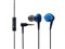 エレコム ステレオヘッドホン(マイク付) 耳栓タイプ φ3.5 10.0mmドライバ Grand Bass GB10 ブルー EHP-GB10MXBU 商品画像1：リコメン堂