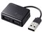 サンワサプライ USB-2HC319BK カードリーダー付きUSB2.0ハブ ブラック 商品画像1：リコメン堂