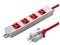 TAP-HPM4-3R (レッド) 医用接地プラグ付き電源タップ (3P・4個口・3m) 商品画像1：eONE
