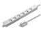 TAP-HPM6-5W (グレー) 医用接地プラグ付き電源タップ (3P・6個口・5m) 商品画像1：eONE