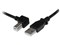1m USB 2.0 ケーブル タイプA (オス) - タイプB/L型左向き (オス) ブラック USBAB1ML 商品画像1：123market