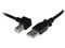 2m USB 2.0 ケーブル タイプA (オス) - タイプB/L型左向き (オス) ブラック USBAB2ML 商品画像1：123market
