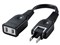 TAP-EX21001BK (ブラック) 電源延長コード (2P・0.1m) 商品画像1：eONE