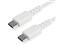USB-C ケーブル/1m/USB 2.0/急速充電・データ転送/60W/アラミド繊維補強/オス・オス/ホワイト RUSB2CC1MW 商品画像1：123market