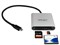 USB Type-Cコネクタ搭載マルチメモリーカードリーダー/ライター USB3.0(USB3.1 Gen1)対応 SD/ microSD/ CompactFlash FCREADU3C 商品画像2：123market