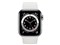 Apple Watch Series 6 GPS+Cellularモデル 40mm M06T3J/A [シルバーステンレススチールケース/ホワイトスポーツバンド] 商品画像2：World Free Store