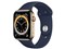 Apple Watch Series 6 GPS+Cellularモデル 44mm MJXN3J/A [ゴールドステンレススチールケース/ディープネイビースポーツバンド] 商品画像1：SYデンキ