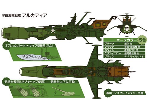 ハセガワ【プラモデル】1／1500 宇宙海賊戦艦アルカディア （劇場版