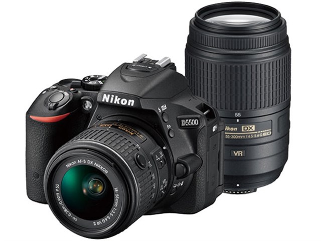 デジタル一眼カメラ】Nikon D5500 ダブルズームキット [ブラック]の 