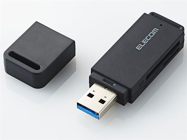 エレコム USB3.0対応メモリカードリーダ(スティックタイプ) MR3-D011BK 