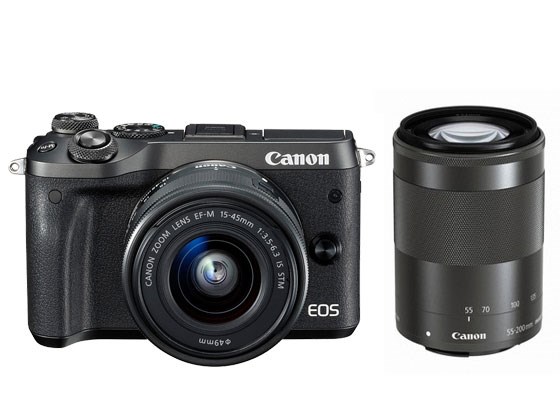 HOT2023】 EOS-M6-WZ-BK キヤノン EOS M6 ダブルズームキット ミラー