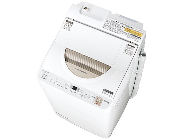 タテ型洗濯乾燥機 5.5kg シャープ ES-TX5B ES-TX5B-N ゴールド系の通販 タテ型洗濯乾燥機 5.5kg シャープ ES-TX5B ES-TX5B-N ゴールド系の通販